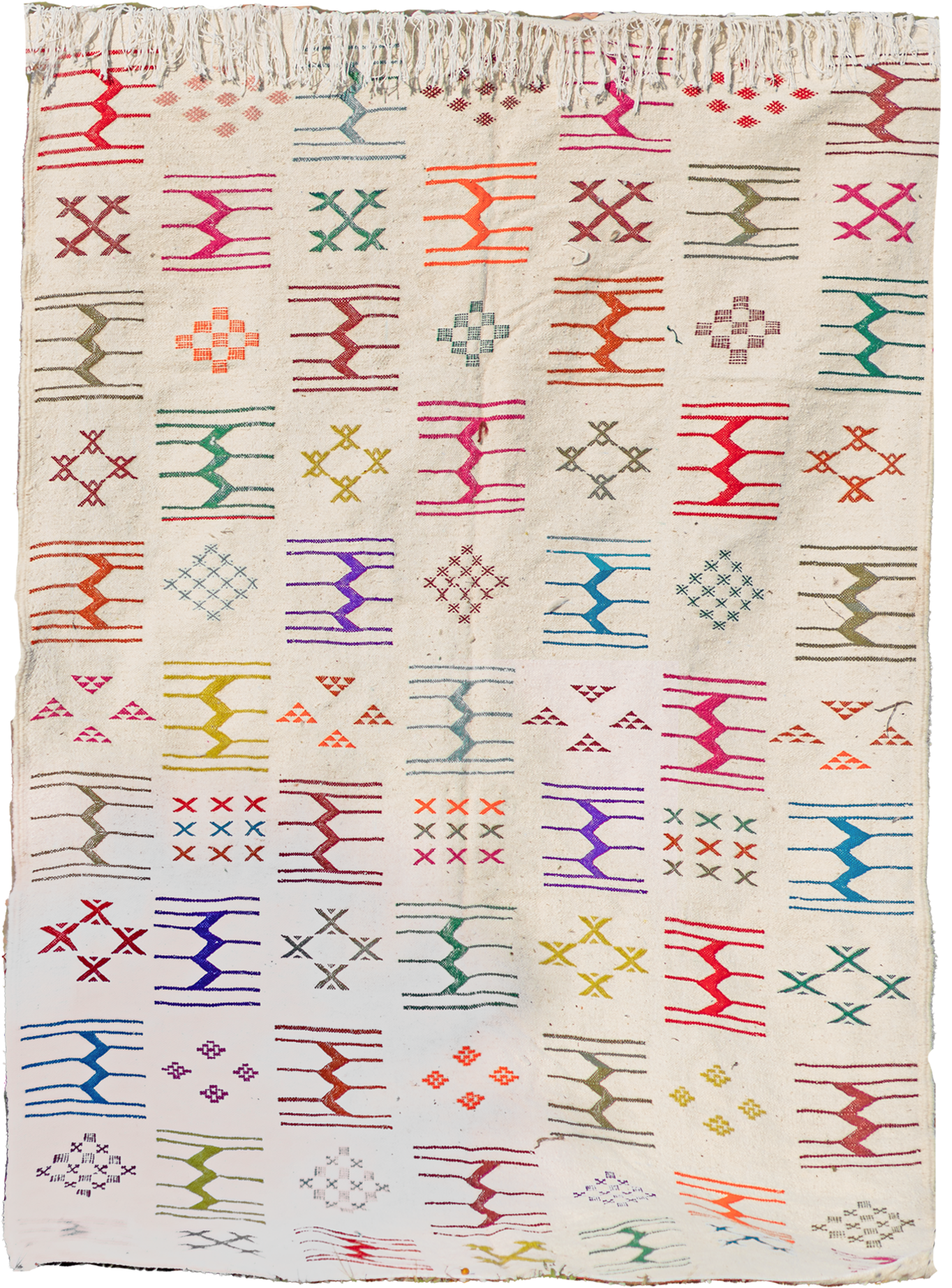Vibrant Moroccan Beni Azilal Rug - Handmade Colorful Geometric Carpet