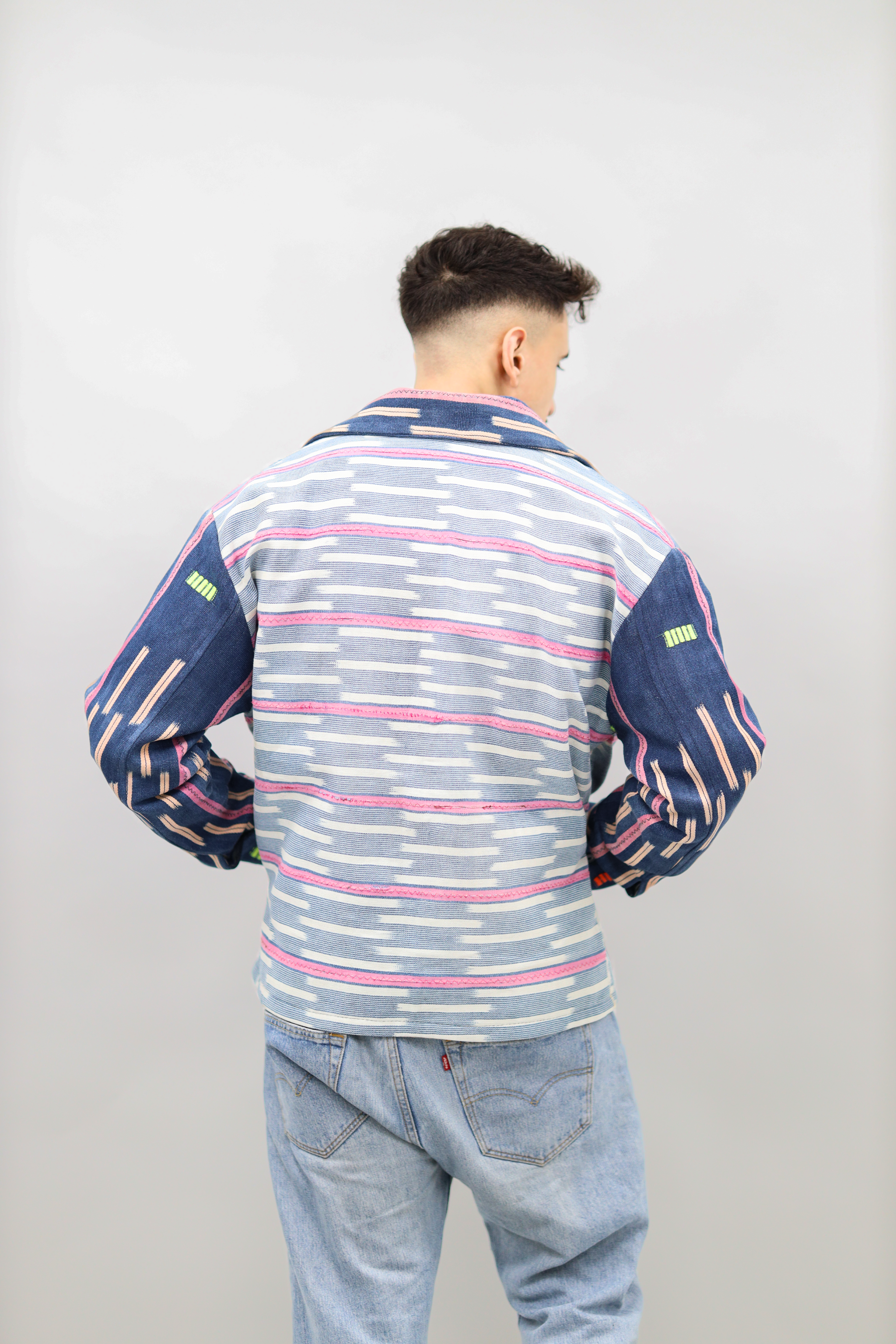 Unisex Blue & Pink Handmade Jacket